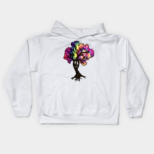 Hippie Peace Tree Kids Hoodie